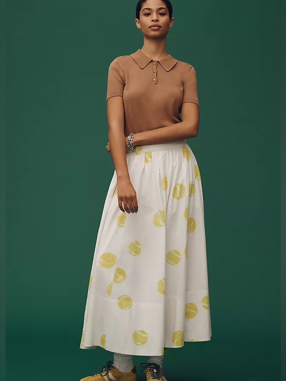 Anthropologie Maeve Jacie Poplin Printed Midi Skirt: Kate Schelter Edition NWT
